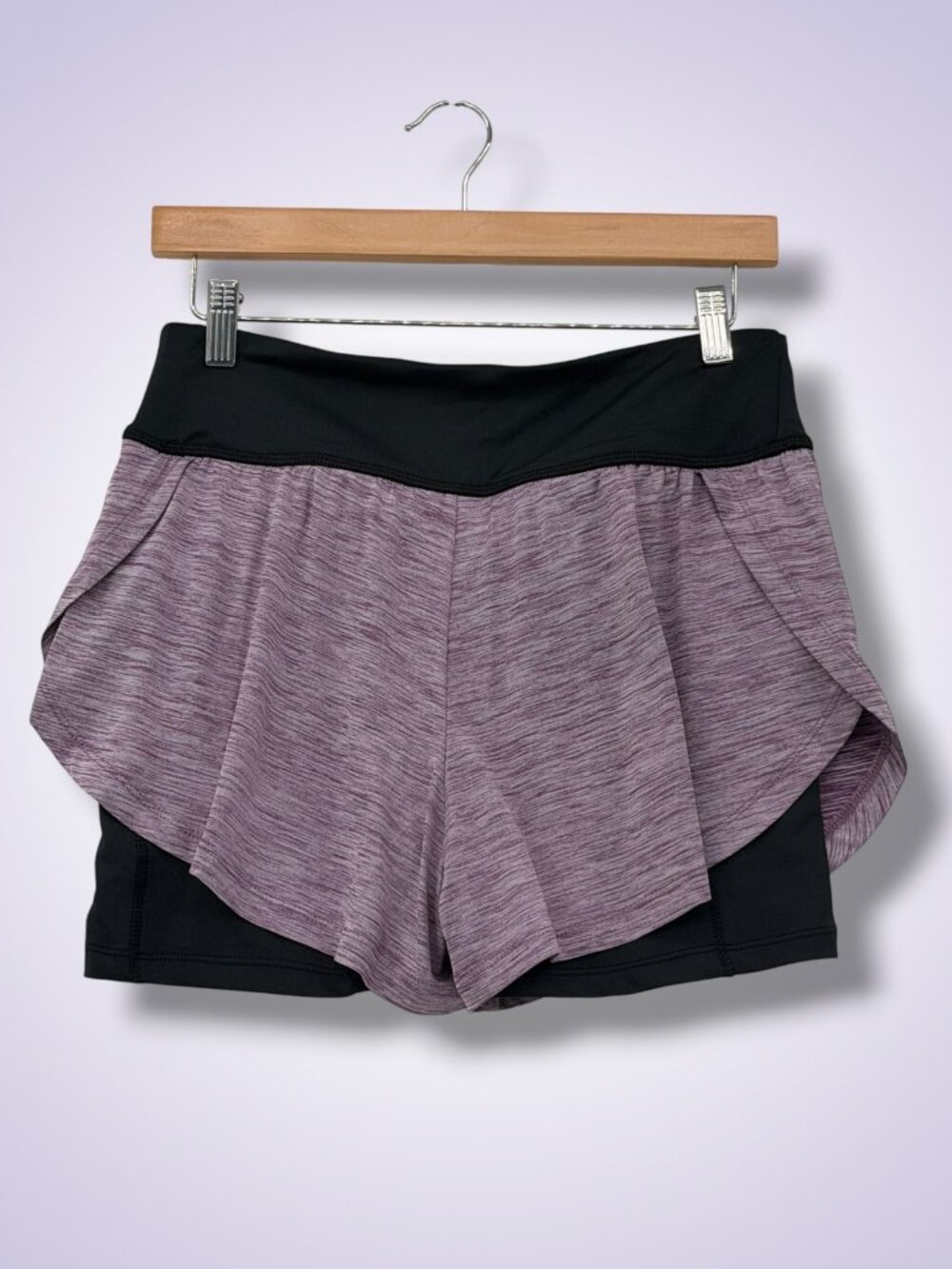 Nine West Active Purple 2-in-1 Moisture Wicking Running Shorts - Picture 3 of 3
